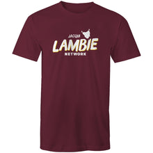 Load image into Gallery viewer, 'Lambie Network' White Logo Mens Tee