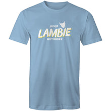 Load image into Gallery viewer, 'Lambie Network' White Logo Mens Tee