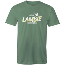 Load image into Gallery viewer, 'Lambie Network' White Logo Mens Tee