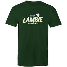 Load image into Gallery viewer, 'Lambie Network' White Logo Mens Tee