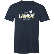 Load image into Gallery viewer, 'Lambie Network' White Logo Mens Tee
