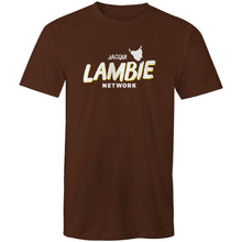 Load image into Gallery viewer, 'Lambie Network' White Logo Mens Tee