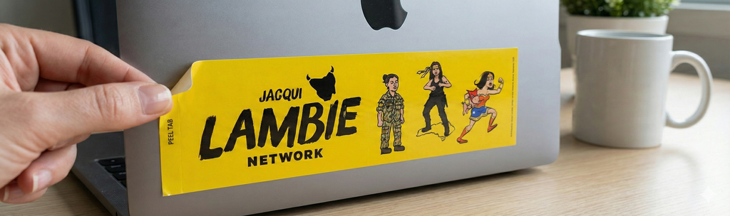Jacqui Lambie Network Cartoon bumper sticker
