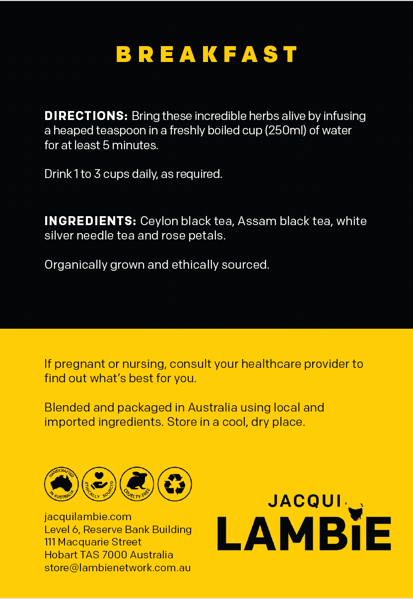 Jacqui’s Bondi Breakfast Tea