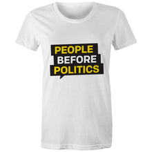 Load image into Gallery viewer, &#39;People Before Politics&#39; Womens Tee
