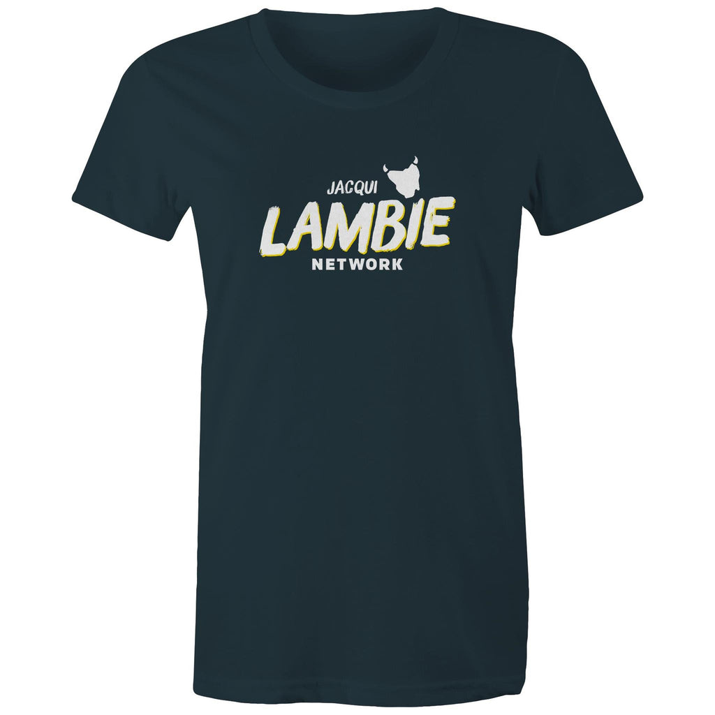 'Lambie Network' White Logo Womens Tee