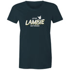'Lambie Network' White Logo Womens Tee