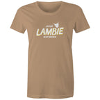 'Lambie Network' White Logo Womens Tee