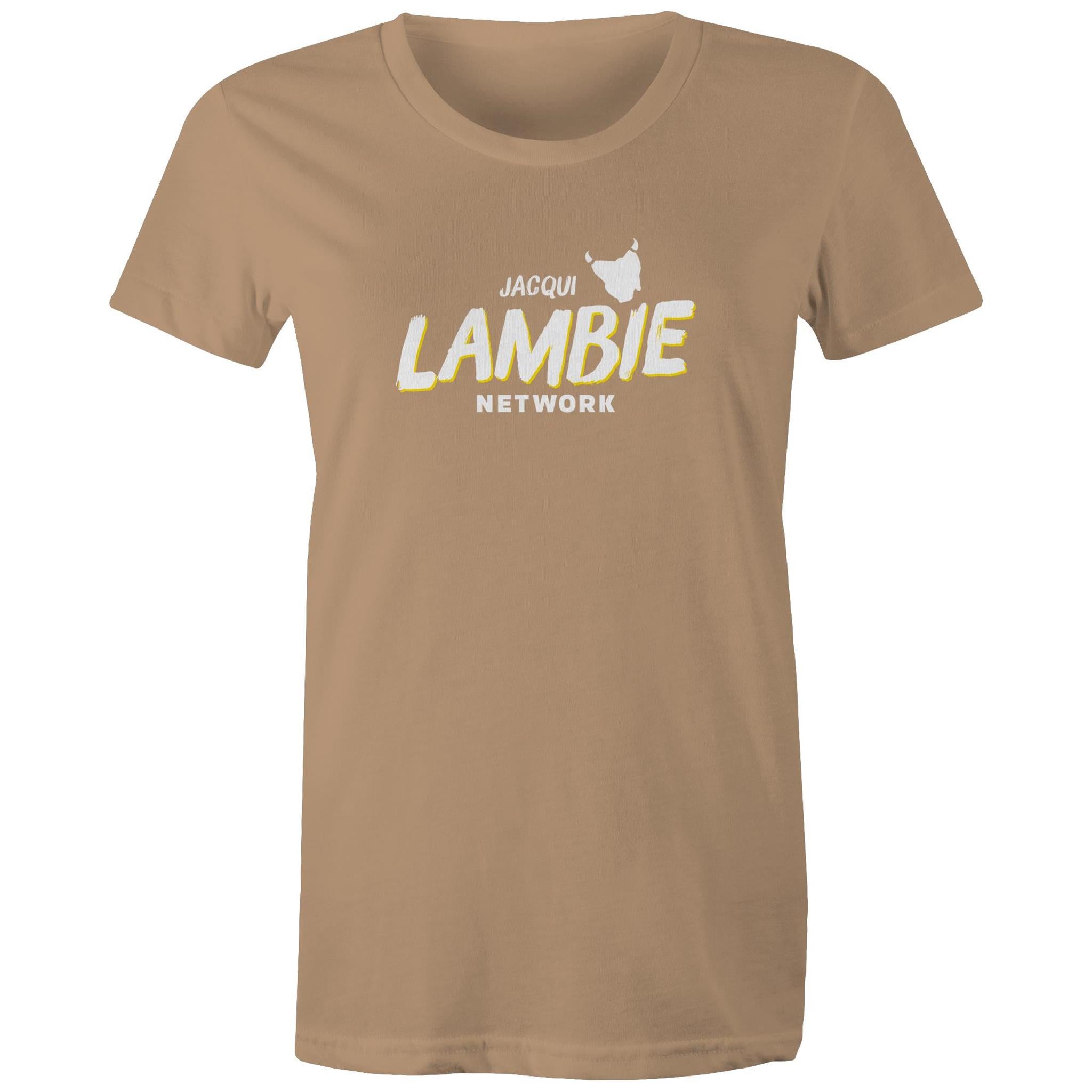 'Lambie Network' White Logo Womens Tee