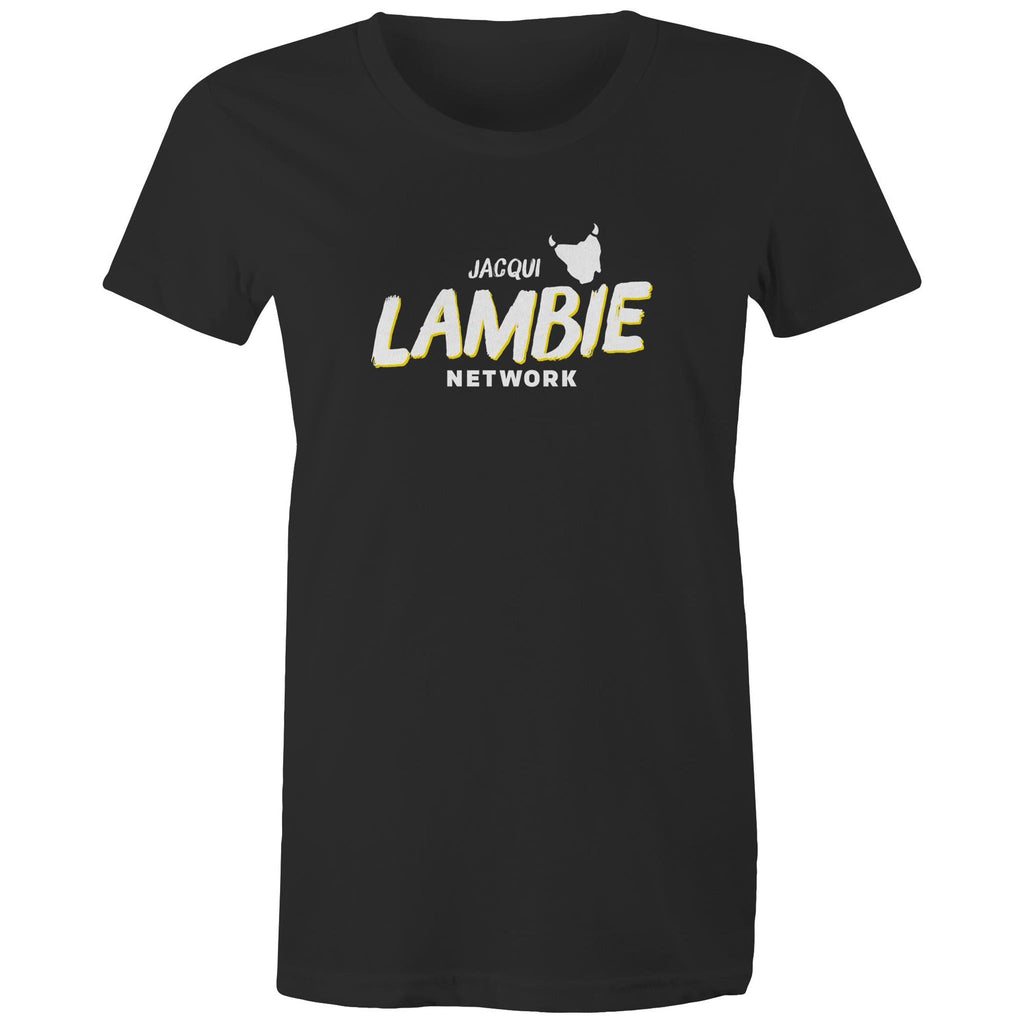 'Lambie Network' White Logo Womens Tee