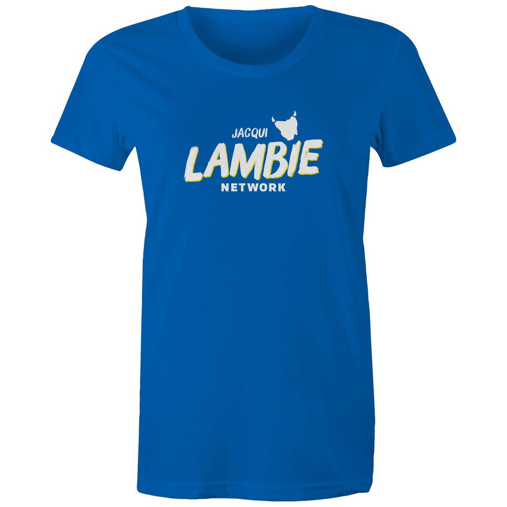 'Lambie Network' White Logo Womens Tee