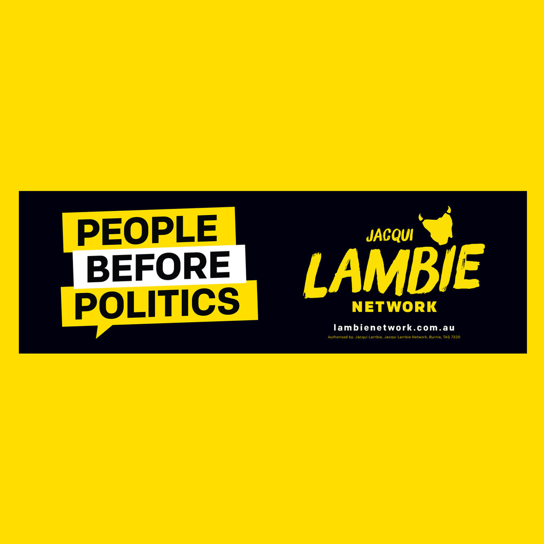 People Before Politics Bumper Sticker
