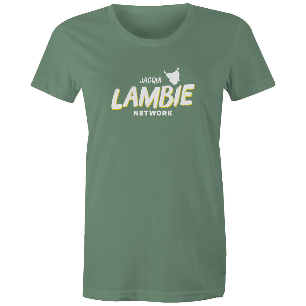 'Lambie Network' White Logo Womens Tee