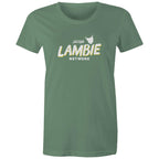 'Lambie Network' White Logo Womens Tee