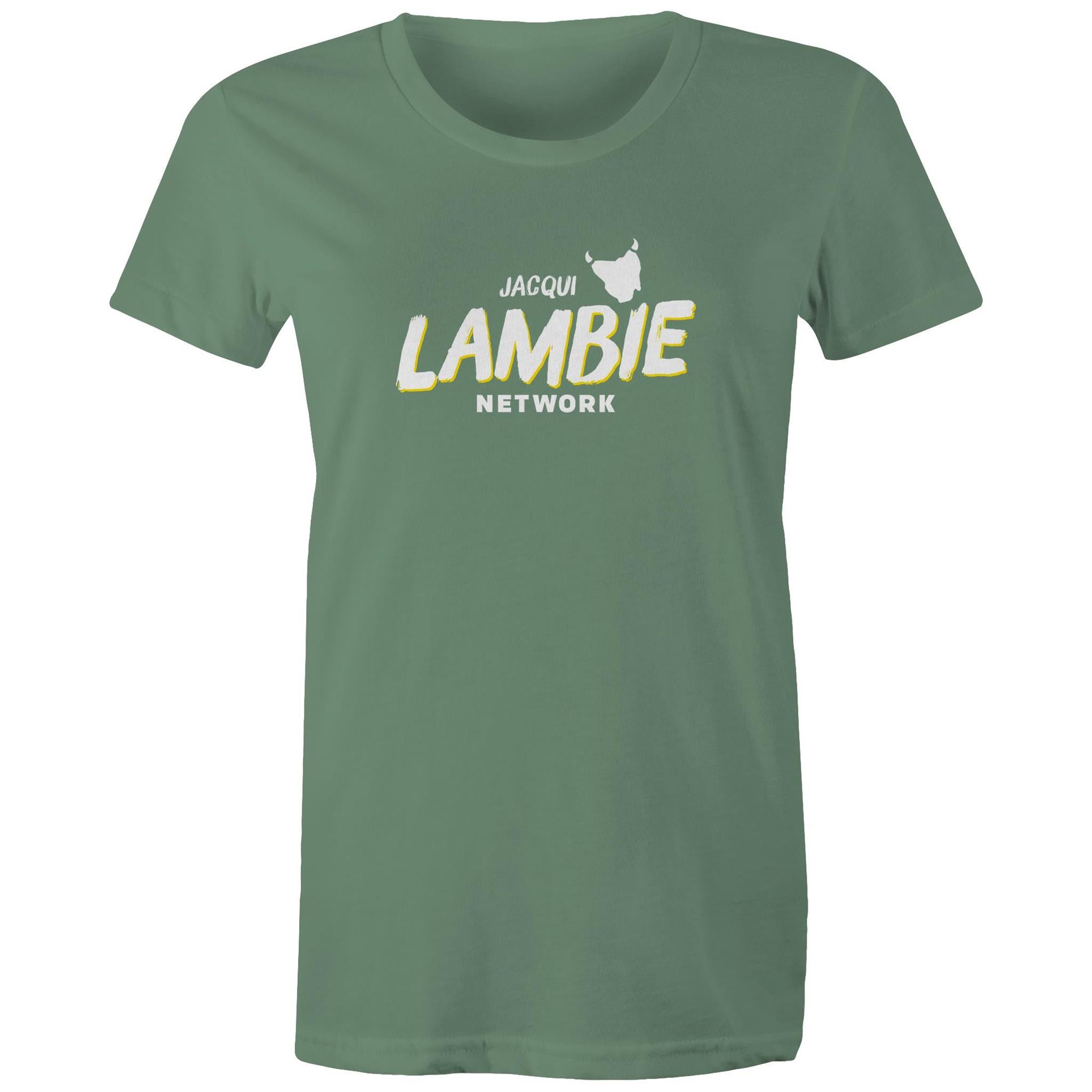'Lambie Network' White Logo Womens Tee