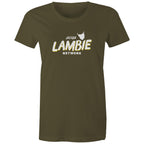 'Lambie Network' White Logo Womens Tee
