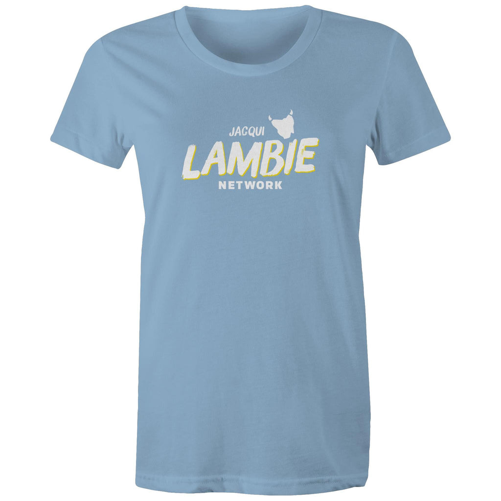 'Lambie Network' White Logo Womens Tee