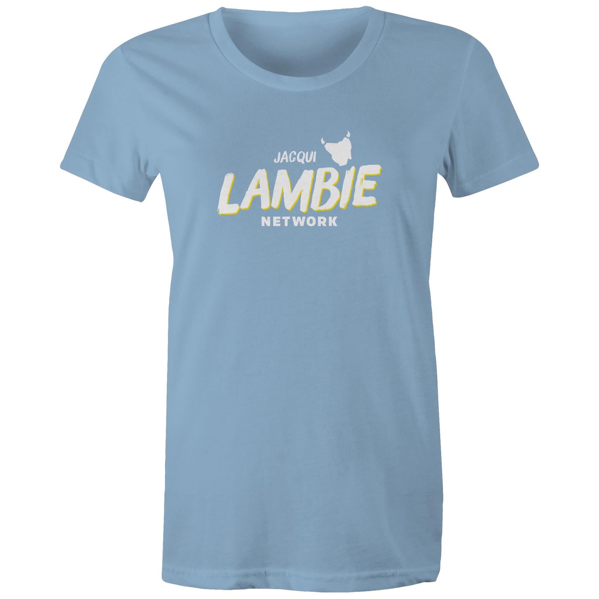'Lambie Network' White Logo Womens Tee